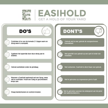 Easihold Do's and Dont's